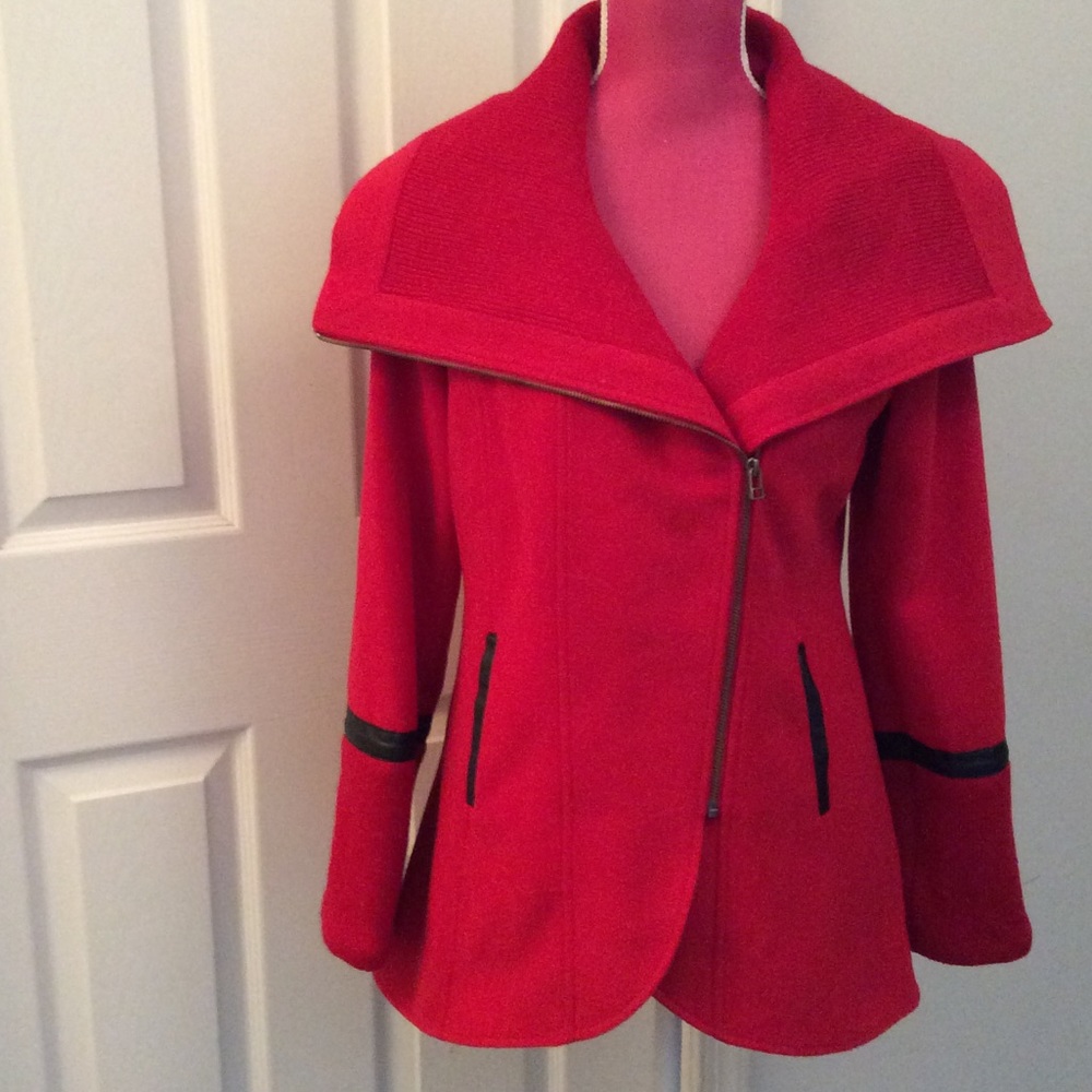 Red Katherine Barclay coat